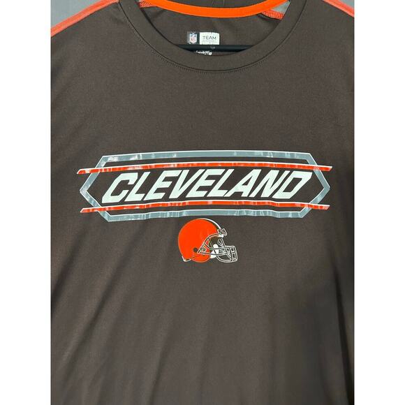 Men’s NFL Team apparel  Cleveland Browns shaving sleeve shirt size XLarge. - Picture 3 of 8